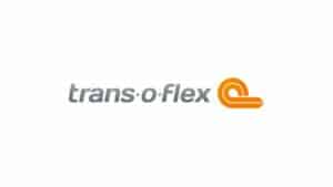 Das Firmenlogo von der Logistikfirma trans-o-flex